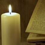 candle and book