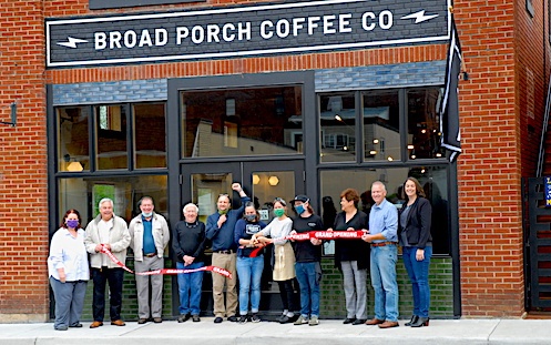 Broad Porch ribbon cutting 05-07-21