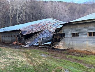 Pine Grove poultry house fire_inside