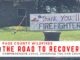 Page Valley News graphic: Picture of one of the many hand drawn signs in the community thanking the firefighters who responded to the outbreak of wildfires in Virginia on March 20, 2024. Text reads "Page County Wildfires" "The road to recovery"